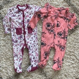 6-9 month Jessica Simpson Footie Pajama Bundle